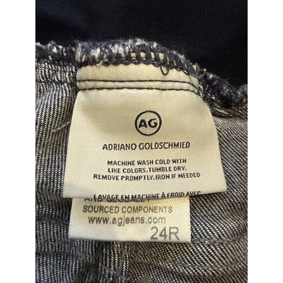 AG Adriano Goldschmied Women's Maternity Skinny Denim Blue Dark Wash Size 24R - Picture 12 of 16